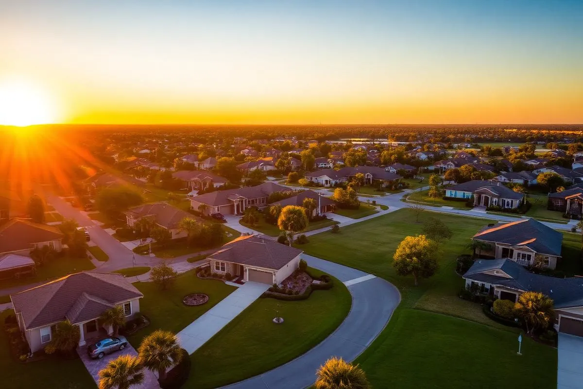 Beautiful neighborhood in the Orlando, Florida area